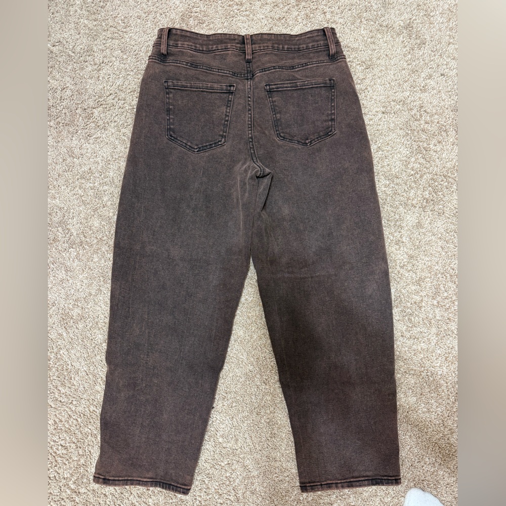 Time and Tru Brown High-Waisted Jeans - Picture 2 of 2